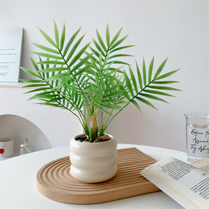 Plantes artificielles en plastique écologiques Monstera Petites plantes en pot Bureau <span class=keywords><strong>Salon</strong></span> Table basse <span class=keywords><strong>Décoration</strong></span> de plantes - Product Image 6