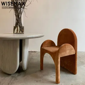WISEMAX FURNITURE mobili per soggiorno divani sedia da sposa di lusso con schienale alto sedia da pranzo moderna in velluto rosa per ristorante