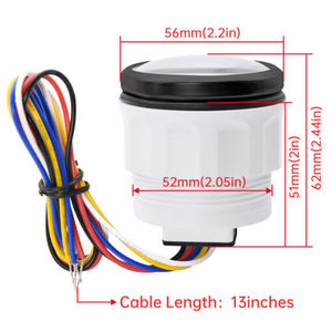 52MM yarış araba göstergesi yağ basınç su sıcaklığı yağ sıcaklığı vakum RPM ölçer takometre - Product Image 6