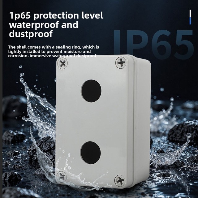AG-type IP65 Waterproof Push-button Switch Junction Box with Emergency Stop Control Indicators Plastic Enclosure 22mm