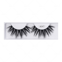 Vente en gros de faux cils en vison pleine bande cils avec logo personnalisé emballage 12mm-18mm faux cils