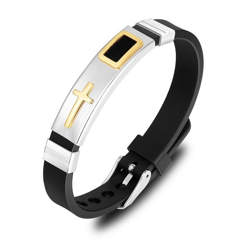 สายซิลิโคนสีขาวทอง