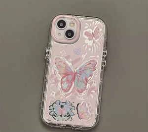Custodia per telefono antiurto di lusso con design a farfalla <span class=keywords><strong>rosa</strong></span> cartone animato per <span class=keywords><strong>iPhone</strong></span> 17 16 15 <span class=keywords><strong>Pro</strong></span> <span class=keywords><strong>Max</strong></span> con cordino - Product Image 6