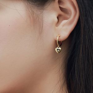 Dylam Metallic Style Luxury Women 18K Gold Plated <b>Beaded</b> Stud Earring Minimalist Silver Fashion Stud Earring - Product Image 2