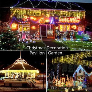<strong>Christmas</strong> <strong>Curtain</strong> Icicle String Lights 4 Meter Outdoor LED IP65 Rated New Year Wedding Party Garland 0.4-0.6m Drop - Product Image 4