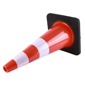 28 इंच pvc ट्रैफिक शंकु सड़क सुरक्षा पीवीसी यातायात शंकु बाधाएं - Product Image 4