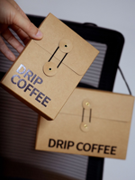 Boîte d'emballage pour café en sachet kraft brun recyclé personnalisé avec fermeture à cordon, boîte de café instantané personnalisée avec impression de logo