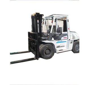 Chariot élévateur TCM 7T d'occasion, 7 tonnes, mât à 2 étages, moteur diesel, faible nombre d'heures, hauteur de levage 6000 mm, boîte de vitesses, moteur bien entretenu, prêt à l'emploi - Product Image 1