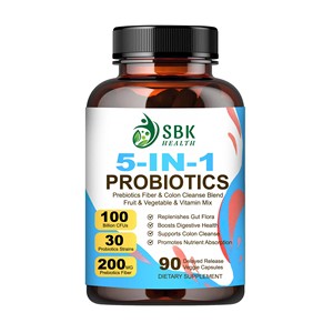 Capsules de Probiotiques de Qualité Supérieure avec Vinaigre de Cidre de Pomme et Fibres Alimentaires pour la Santé Digestive – Complément Vitaminique Végétalien en Comprimés - Product Image 1