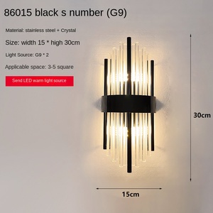 Applique murale en cristal de luxe nordique post-moderne pour salon fond escalier allée couloir chambre chevet Source de lumière LED - Product Image 6