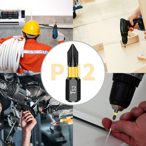 Embout de tournevis Phillips 25 mm T2 à pointe magnétique en acier S2 de qualité industrielle avec finition oxyde noir - Product Image 3