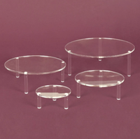 Rehausseurs de table en acrylique transparent pour la restauration, présentoirs à buffet en acrylique à niveaux personnalisés, ensemble de rehausseurs à gâteaux