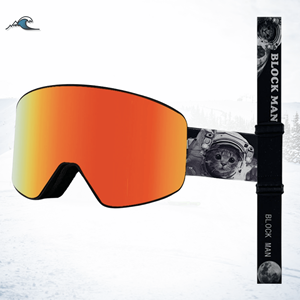 แว่นตาสำหรับเล่นสกีใช้ได้ทั้งชายและหญิง UV400ป้องกันหมอกกันหิมะตาบอดแบบสองชั้นทรงกระบอกแม่เหล็กใหม่ในสต็อก - Product Image 1
