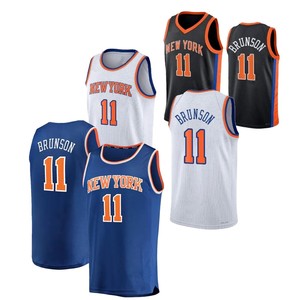 Maillots de basket-ball Jalen Brunson New York 11 des <span class=keywords><strong>Knicks</strong></span> 2026 en gros – Maillots de sport de basket-ball américains cousus – Hauts de course - Product Image 1