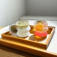 Tasse à café irrégulière en verre borosilicate transparent résistant à la chaleur, idéale pour le lait