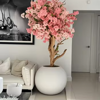Dernier Bonsaï Artificiel Fleur de Cerisier Rose Blanc Personnalisable Tendance pour Décoration Intérieure Maison, TikTok YouTube Instagram