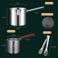 Vente chaude multi-fonction sus 304 nouilles poêle de cuisson petit panier de nourriture frite cuisinière en acier inoxydable friteuse pot