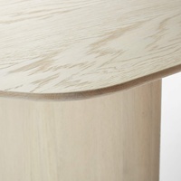 Table à manger en bois de style nordique moderne, meubles de maison, table rectangulaire simple en chêne blanc massif pour 8 personnes