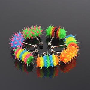 Đồ trang sức cơ thể xuyên lưỡi Barbell phụ nữ Silicone Sexy rung lưỡi Stud cặp vợ chồng thú vị bóng lưỡi Vòng bán buôn - Product Image 6