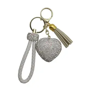 Key Chains Wholesale Personalized Custom 3D Rhinestone Clay Keychains for Promotion Gift