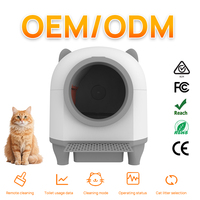 Bac à litière pour chat automatique intelligent à nettoyage automatique avec contrôle par application, grande capacité, contrôle des odeurs