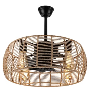 18-inch Chinese-style LED rope pendant light for luxury interiors in villas, living rooms, dining rooms and cafés - Product Image 1