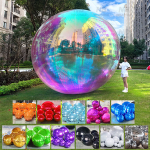 ลูกบอลสะท้อนแสงสำหรับตกแต่งโฆษณาทั้งในร่มและกลางแจ้ง สีเงิน ลูกโป่งกระจกเงาเป่าลม สำหรับงานเทศกาล ตกแต่งตามสั่ง - Product Image 2