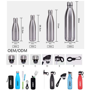 ขวดน้ำเก็บความเย็นรูปทรงโคลา BSBH พร้อมโลโก้สั่งทำ ขนาด 350 มล. 500 มล. 750 มล. 1000 มล. ผลิตจากสแตนเลสสตีลสองชั้น - Product Image 2