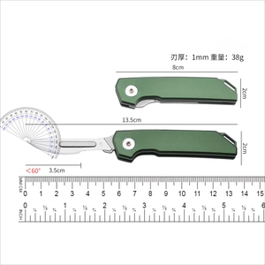 <span class=keywords><strong>2025</strong></span> OTS Mới CNC Nhôm Xử Lý Edc Tiện Ích Có Thể Thay Thế Lưỡi Dao Phẫu Thuật Gấp Dao Săn Dao Dao Khắc - Product Image 5