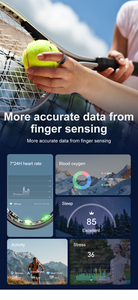 Homirn New Aura Y Tế Cấp HRV Tập Thể Dục Tracker Thông Minh Vòng Ngủ Theo Dõi Với Android App Điều Khiển Thép Trường Hợp Đối Với người Hồi Giáo - Product Image 4
