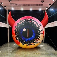 Ballon gonflable LED œil de monstre pour Halloween - Sphère oculaire décorative étanche avec logo personnalisé - Décoration d'horreur