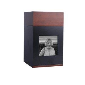 Solid Wood Pet <b>Urn</b> Rectangle Sealed Pine And Walnut Tree For <b>Cat</b> Dog Memorial Cremation - Product Image 4