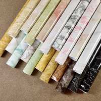 Papier peint autocollant en marbre ORON en gros, imperméable, adhésif, papier peint en marbre 3D, rouleaux de papier peint autocollant pour mur de chambre