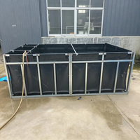 Bassin d'aquaculture pliable en bâche PVC carrée avec structure en acier galvanisé pour l'élevage des homards