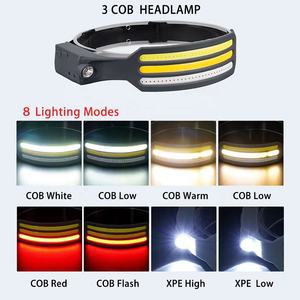 Lampes frontales USB Rechargeable COB Lampes de travail portables Lampes frontales Lampe frontale pour la course à pied Camping <span class=keywords><strong>Ridi</strong></span> - Product Image 4