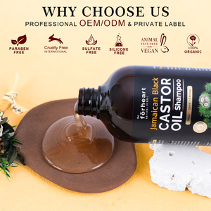 Shampoo all'Olio di Ricino Nero Giamaicano Biologico con Etichetta Privata, Balsamo Senza Risciacquo per Saloni di Bellezza, Cura dei Capelli Ricci - Product Image 2