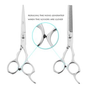 <span class=keywords><strong>Ciseaux</strong></span> pour barbier et coiffeur professionnels, ensemble pour coupe de cheveux, fait main, bon marché, 2 pièces - Product Image 4