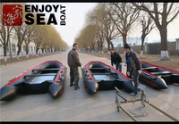 Bateau de sport gonflable haute vitesse, nouveau design 2026, avec plancher en aluminium et matériau PVC, pour la navigation en plein air