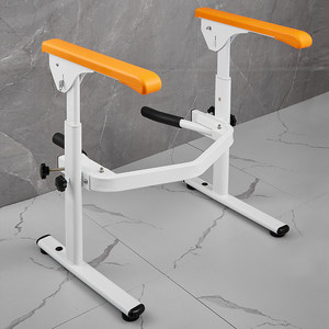 Barre d'appui WC YJL 650x475x615mm, structure de sécurité et d'assistance pour personnes âgées, avec hauteur réglable - Product Image 2
