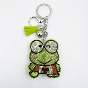 Nouveau Pendentif de Sac Grenouille Incrusté de Diamants, Dessin Animé Mignon, Accessoire Créatif en Métal Frangé, Bestseller Transfrontalier - Product Image 3
