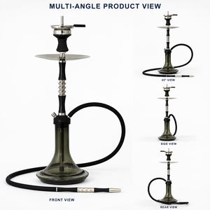 Set de Hookah Moderno con Base de Vidrio, Pipa de Shisha de Acero Inoxidable, Kit Completo para Salón, Bar, Uso Doméstico, OEM Personalizado - Product Image 3