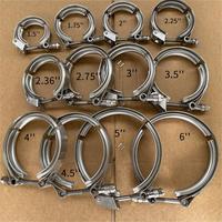 Pinces d'assemblage en V en acier inoxydable à dégagement de 2.25 "avec accouplement à bride Kits de serrage de tuyau d'échappement de 2.25 pouces