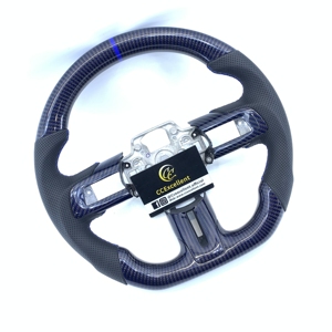 Volante de Fibra de Carbono Negro y Azul Personalizado CCExcellent para <span class=keywords><strong>Ford</strong></span> Mustang 2018-2023 <span class=keywords><strong>Ford</strong></span> <span class=keywords><strong>SHELBY</strong></span> GT350R ORIGINAL 2018-2021 - Product Image 3