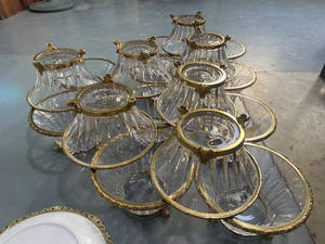 Home Decor Luxury Flower Glass <strong>Vase</strong> Glass &amp; <strong>Crystal</strong> <strong>Vases</strong> Large Carved Brass <strong>Crystal</strong> <strong>Vases</strong> for Centerpieces - Product Image 6