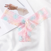 Braguitas con estampado de encaje para mujer, bragas ultrafinas transpirables de talle bajo, lencería floral sexy, ropa interior sin costuras con entrepierna de nailon suave