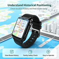 Montre connectée pour personnes âgées avec GPS en temps réel, appel vidéo, moniteur de sommeil, rappel de sédentarité, 4G