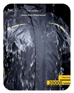Ensemble imperméable épaissi <span class=keywords><strong>veste</strong></span> et pantalon, type séparé, double couche respirante, protection intégrale contre les fortes pluies pour homme, idéal pour l'extérieur - Product Image 5