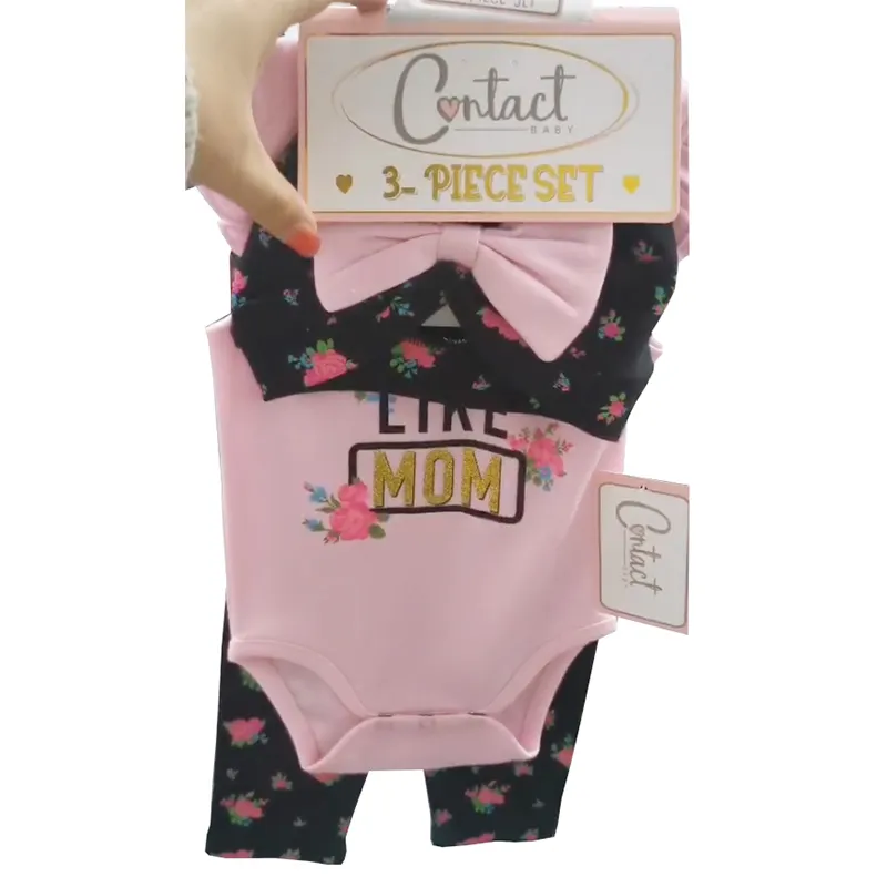 Infant Clothes Jumpsuit Bodysuit Short-Sleeve Newborn Girls Rompers Baby Clothing Set With Pants