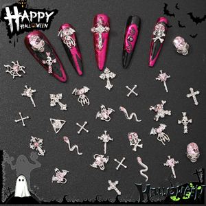 Adornos de Uñas 3D con Calaveras para Halloween, Piedras de Imitación, Tachuelas de Aleación, Decoraciones Metálicas Góticas Punk para Manicura, Accesorios al por Mayor - Product Image 3