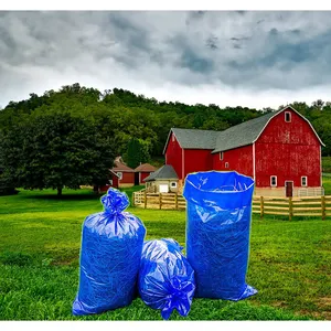 Sac d'ensilage de maïs PE en gros, sac multi-usage sac de feuilles de ferme sac d'engrais de grande capacité, 60cm * 90cm